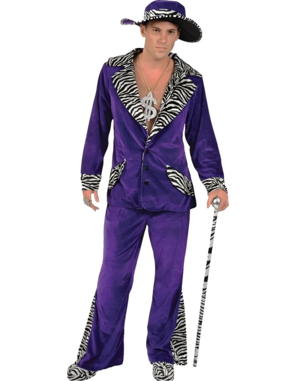 Purple Pimp Suit with Zebra Trim